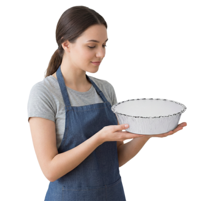Barquette aluminium ronde avec couvercle